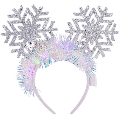 Ободок снежинка на батарейках FG240519028R - фото 62801699