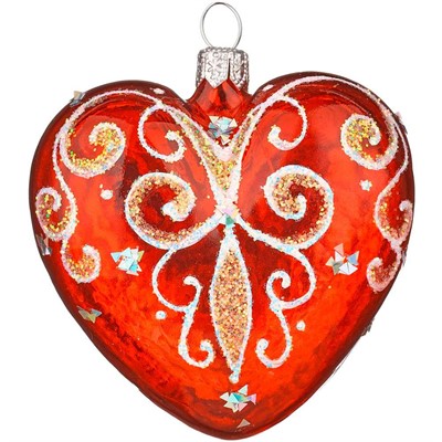 Елочное украшение Сердечко Элегия Н 65 мм С 2008 - фото 62801752