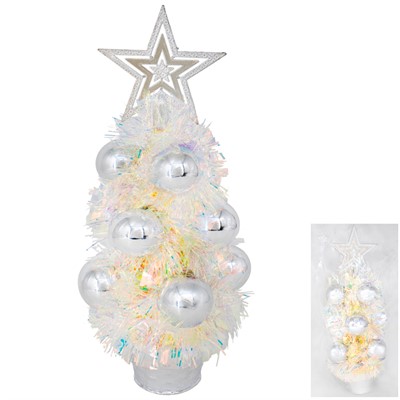 Елка 30см FG250327498C-2 из мишуры с шарами - фото 62801797