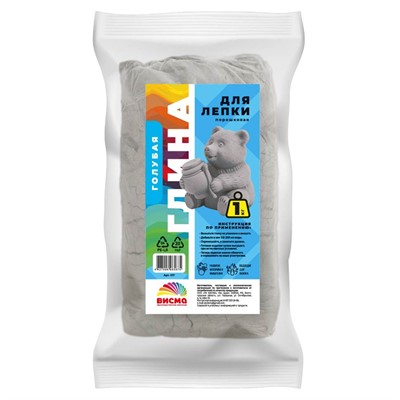 Набор для творчества Глина для лепки порошкова голубая 1 кг 017 - фото 62801833