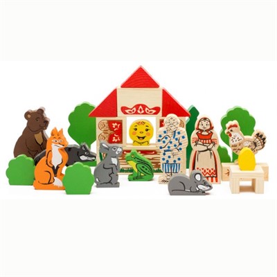 Деревянный конструктор Сказки Первые сказки 453-2 - фото 62801853