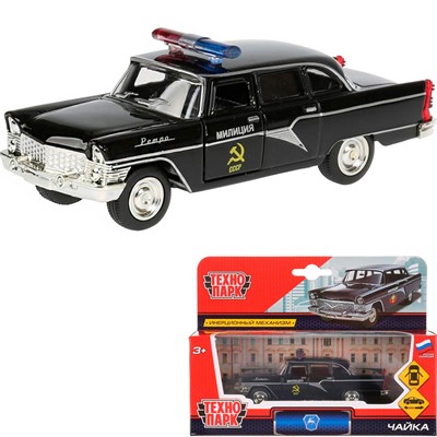 Модель 600-09082XHR ГАЗ Чайка Милиция Технопарк  в коробке - фото 62801858