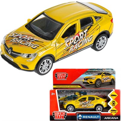 Модель ARKANA-12SRT-YE RENAULT ARKANA спорт желтая Технопарк в коробке - фото 62801976