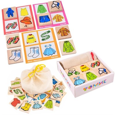 Деревянное Лото Одежда 24 дет. 1-77 - фото 62802010