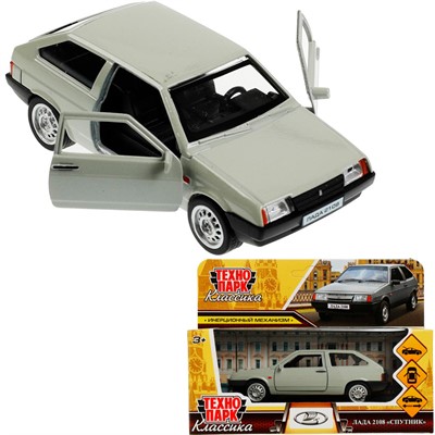 Модель 2108-12-SR LADA-2108 "СПУТНИК" 12 см серебристый Технопарк в коробке /72/ - фото 62802047