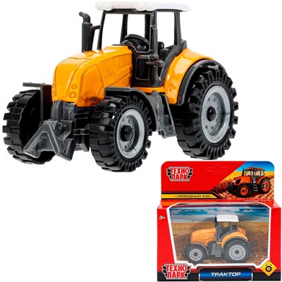 Модель 1848693-R ТРАКТОР 9,5см своб.ход Технопарк в коробке - фото 62802151