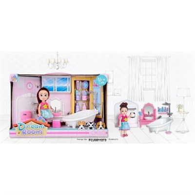 Кукла малышка A20017 в ванной комнате в кор. - фото 62802467