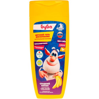 Гель для купания БУБА сладкий банан 250мл экс оливы алоэ вер Заботливая мама 63464-BUBA-M /6/ - фото 62802746