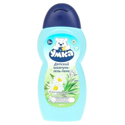 Шампунь гель пена для ванн с экс ромашки, лаванды, алоэ Вера умка 400мл Заботливая мама 112368-UM - фото 62802826