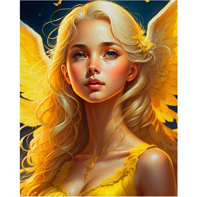 Набор для творчества Роспись по холсту 30х40 см Золотой ангел Х-4125 - фото 62802890