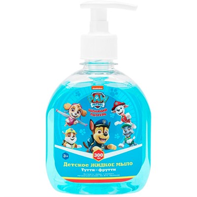 Жидкое мыло Щенячий патруль экс череды и ромашки тутти-фрутти 300 мл Заботливая мама 112354-SCH - фото 62802908