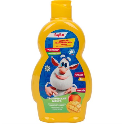 Шампунь гель пена БУБА экс ромашки,лаванды,алоэ Вера,троп МИКС,400мл Заботливая мама 98516-BUBA - фото 62802968