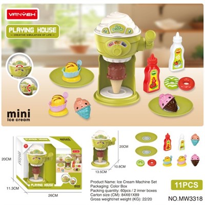 Машина для приготовления мороженого MW3318 на батарейках в коробке - фото 62803040