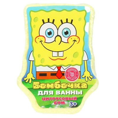 Бомбочка для ванн Губка спонж в форме героя цитрусовый бум, 120 г, Умка BOM119169GB - фото 62803078