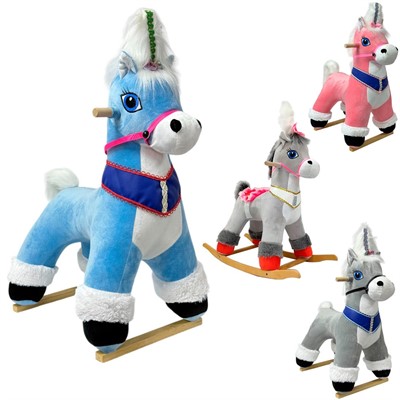 Качалка Лошадка  Лючия, музыкальная 980708 цвет в ассортименте - фото 62803661