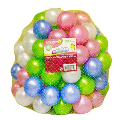 Шары для сухого бассейна 100шт. перламутр 2390634 7,5см - фото 62803760