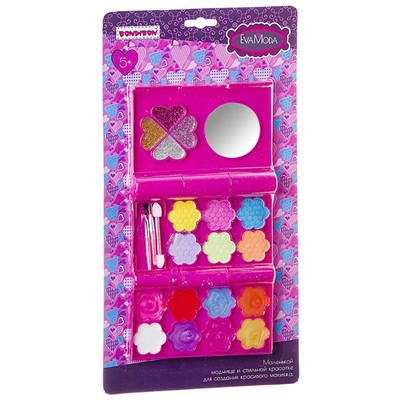 Набор косметики Eva Moda Косметичка с зеркальцем 70566М Bondibon - фото 62804196