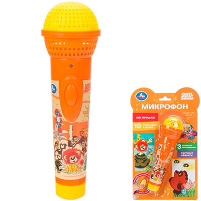 Микрофон 10 песен, фраз и звуков умка Шаинский музыка Умка HT1456-R7 - фото 62804437