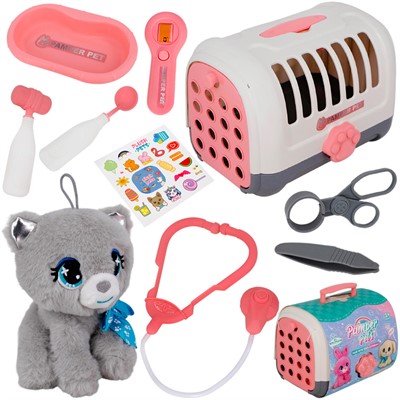 Игровой набор 939-50E Ветеринар Котенок в переноске - фото 62804545