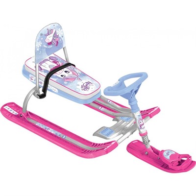 Снегокат Тимка спорт со спинкой ТС4-1М/ЕР с единорогом /Ника/ - фото 62804581