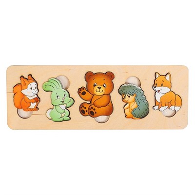 Деревянная рамка вкладыш Дикие животные 7995/45 - фото 62804842