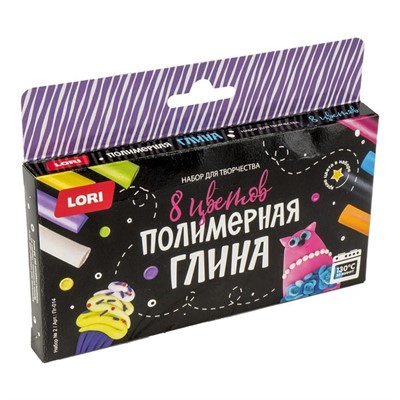 Набор для творчества Полимерная глина 8 цв. Набор №2 Пг-014 LORI - фото 62805049