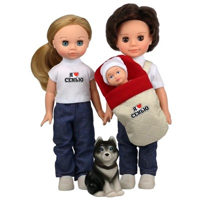 Набор кукол "Семья" В4555 - фото 62806684