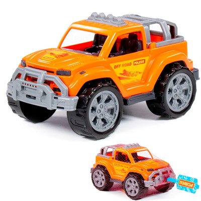 Автомобиль "Легионер" оранжевый в сетке 87621 П-Е /16/ - фото 62806809