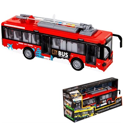 Троллейбус на батарейках Young Racer MK121 в кор. - фото 62807022