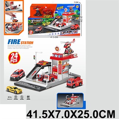 Парковка MH-604 Пожарные в кор. - фото 62807136