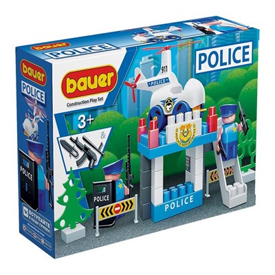 Конструктор Bauer 629 "Полиция" набор Вертолетная площадка - фото 62807191