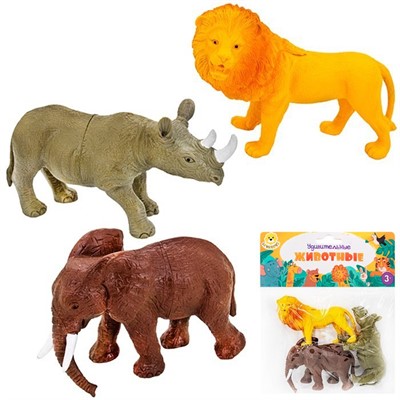 Набор животных Levatoys YSY131 Сафари в пак. - фото 62807228