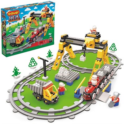 Конструктор Bauer 927 Bauer Железная дорога. Поезд и конвейер на руднике Блокмена - фото 62807241