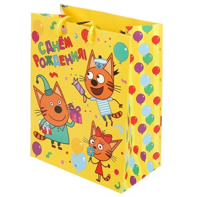 Пакет Чудо праздник матовый Три Кота m, 18*23*10 см 371877 - фото 62807633