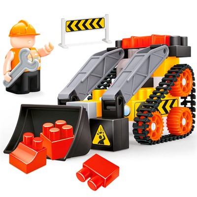 Конструктор Bauer 1089 Стройка техника экскаватор-погрузчик 3+ - фото 62807638