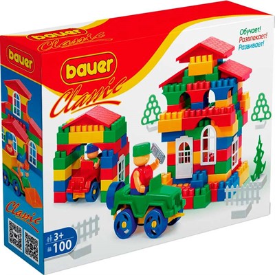 Конструктор Bauer CLM00051 "Классик" 100 деталей - фото 62807691