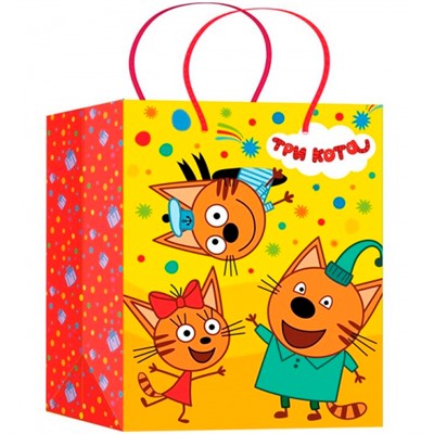 Пакет Чудо праздник гланцевый m 18*23*10 см Три Кота PM-123131-TC - фото 62807800