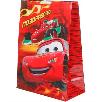 Пакет Чудо праздник гланцевый xl 33,5*45*15 см Машинки PXL-123410-C2 - фото 62807801