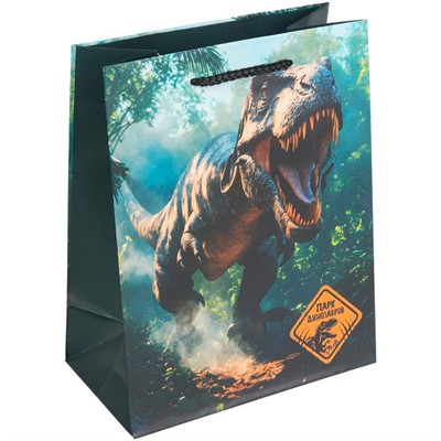 Пакет Чудо праздник матовый м Динозавр PM-130539-JP - фото 62808136