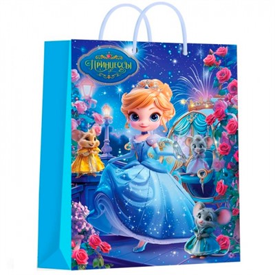 Пакет Чудо праздник глянцевый м Принцесса PM-130571-PR - фото 62808157