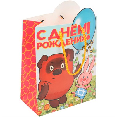 Пакет Чудо праздник креативный m Винни Пух с вырубкой PM-130061-VP - фото 62808339