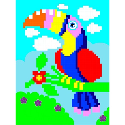 Набор для творчества Алмазная мозаика Тукан 20*15см частичная выкладка 90788 - фото 62808540