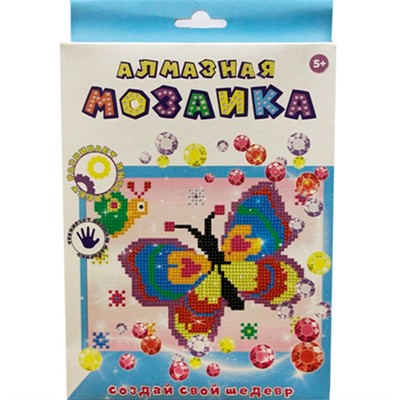 Набор для творчества Алмазная мозаика Бабочка 20*15см частичная выкладка 90781 - фото 62808566
