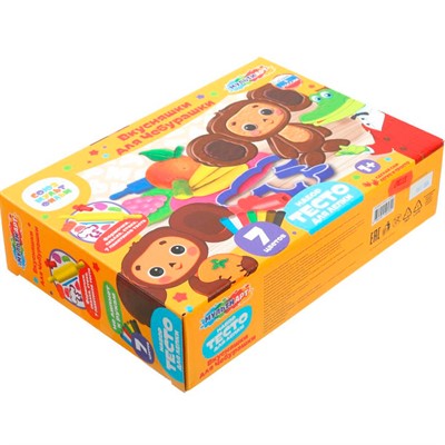 Набор для творчества Тесто для лепки с формочками Чебурашка.Вкусняшки для Чебурашки МУЛЬТИ АРТ PDSET-102106 - фото 62808803