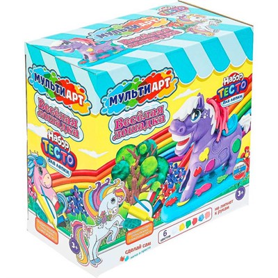 Набор для творчества Тесто для лепки с формочками Веселая лошадка 27 см PDSET-MALOSHAD - фото 62808838