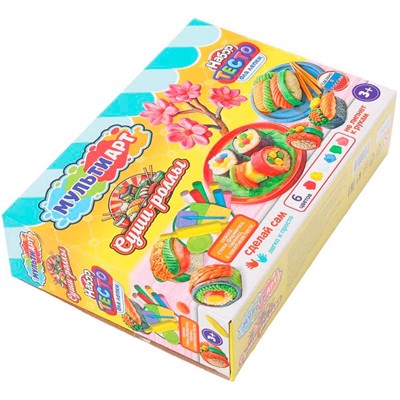 Набор для творчества Тесто для лепки Суши-роллы 24 см MultiArt PDSET-MA120043 - фото 62808906