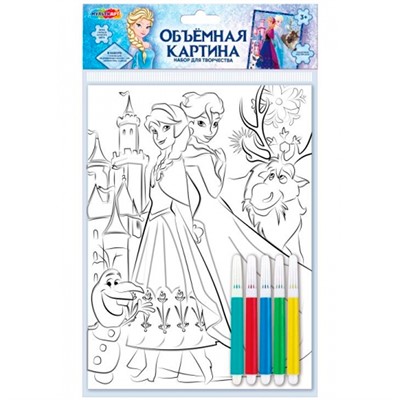 Набор для творчества Объемная картина Снежная принцесса MultiArt VMP-128147 - фото 62808987