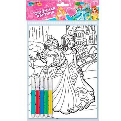 Набор для творчества Объемная картина Принцессы дисней MultiArt VMP-128190 - фото 62808988