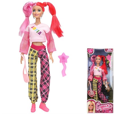 Кукла Карапуз 66001-C35-S-BB София 29 см руки и ноги сгиб, акс - фото 62809283