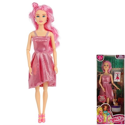 Кукла Карапуз 66001-BF9-S-JP София 29 см руки и ноги сгиб., акс - фото 62809311